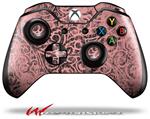 Decal Skin Wrap fits Microsoft XBOX One Wireless Controller Folder Doodles Pink