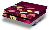 Vinyl Decal Skin Wrap compatible with Sony PlayStation 4 Original Console Plain Leaves On Burgundy (PS4 NOT INCLUDED)