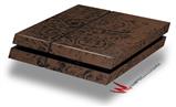 Vinyl Decal Skin Wrap compatible with Sony PlayStation 4 Original Console Folder Doodles Chocolate Brown (PS4 NOT INCLUDED)