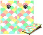 Cornhole Game Board Vinyl Skin Wrap Kit - Brushed Cirlces Multi Light fits 24x48 game boards (GAMEBOARDS NOT INCLUDED)