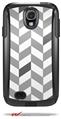 Chevrons Gray And Charcoal - Decal Style Vinyl Skin fits Otterbox Commuter Case for Samsung Galaxy S4 (CASE SOLD SEPARATELY)