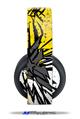 Vinyl Decal Skin Wrap compatible with Original Sony PlayStation 4 Gold Wireless Headphones Baja 0040 Yellow (PS4 HEADPHONES  NOT INCLUDED)