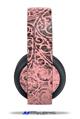 Vinyl Decal Skin Wrap compatible with Original Sony PlayStation 4 Gold Wireless Headphones Folder Doodles Pink (PS4 HEADPHONES  NOT INCLUDED)