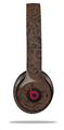 Skin Decal Wrap compatible with Beats Solo 2 WIRED Headphones Folder Doodles Chocolate Brown (HEADPHONES NOT INCLUDED)
