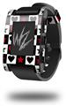 Hearts and Stars Red - Decal Style Skin fits original Pebble Smart Watch (WATCH SOLD SEPARATELY)