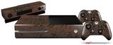 Folder Doodles Chocolate Brown - Holiday Bundle Decal Style Skin fits XBOX One Console Original, Kinect and 2 Controllers (XBOX SYSTEM NOT INCLUDED)