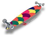 Brushed Cirlces Multi Dark - Decal Style Vinyl Wrap Skin fits Longboard Skateboards up to 10"x42" (LONGBOARD NOT INCLUDED)