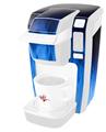 Decal Style Vinyl Skin compatible with Keurig K10 / K15 Mini Plus Coffee Makers Fire Flames Blue (KEURIG NOT INCLUDED)