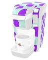 Decal Style Vinyl Skin compatible with Keurig K10 / K15 Mini Plus Coffee Makers Kearas Polka Dots Purple And Blue (KEURIG NOT INCLUDED)