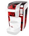 Decal Style Vinyl Skin compatible with Keurig K10 / K15 Mini Plus Coffee Makers HEX Red (KEURIG NOT INCLUDED)