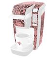 Decal Style Vinyl Skin compatible with Keurig K10 / K15 Mini Plus Coffee Makers Folder Doodles Pink (KEURIG NOT INCLUDED)