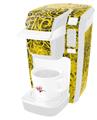 Decal Style Vinyl Skin compatible with Keurig K10 / K15 Mini Plus Coffee Makers Folder Doodles Yellow (KEURIG NOT INCLUDED)