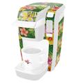 Decal Style Vinyl Skin compatible with Keurig K10 / K15 Mini Plus Coffee Makers Beach Flowers 02 Sage Green (KEURIG NOT INCLUDED)