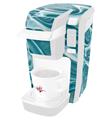 Decal Style Vinyl Skin compatible with Keurig K10 / K15 Mini Plus Coffee Makers Blue Marble (KEURIG NOT INCLUDED)