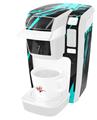 Decal Style Vinyl Skin compatible with Keurig K10 / K15 Mini Plus Coffee Makers Baja 0014 Neon Teal (KEURIG NOT INCLUDED)