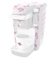 Decal Style Vinyl Skin compatible with Keurig K10 / K15 Mini Plus Coffee Makers Pastel Butterflies Pink on White (KEURIG NOT INCLUDED)