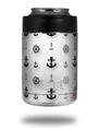 Skin Decal Wrap for Yeti Colster, Ozark Trail and RTIC Can Coolers - Nautical Anchors Away 02 White (COOLER NOT INCLUDED)