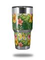 Skin Decal Wrap for Yeti Tumbler Rambler 30 oz Beach Flowers 02 Sage Green (TUMBLER NOT INCLUDED)