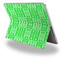 Skull And Crossbones Pattern Green - Decal Style Vinyl Skin (fits Microsoft Surface Pro 4)