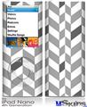 iPod Nano 4G Skin - Chevrons Gray And Charcoal