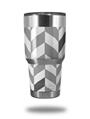 WraptorSkinz Skin Wrap compatible with RTIC 30oz ORIGINAL 2017 AND OLDER Tumblers Chevrons Gray And Charcoal (TUMBLER NOT INCLUDED)