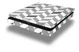 Vinyl Decal Skin Wrap compatible with Sony PlayStation 4 Slim Console Chevrons Gray And Charcoal (PS4 NOT INCLUDED)