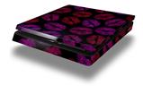 Vinyl Decal Skin Wrap compatible with Sony PlayStation 4 Slim Console Red Pink And Black Lips (PS4 NOT INCLUDED)