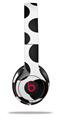 WraptorSkinz Skin Decal Wrap compatible with Beats Solo 2 and Solo 3 Wireless Headphones Kearas Polka Dots White And Black (HEADPHONES NOT INCLUDED)