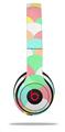 WraptorSkinz Skin Decal Wrap compatible with Beats Solo 2 and Solo 3 Wireless Headphones Brushed Cirlces Multi Light (HEADPHONES NOT INCLUDED)