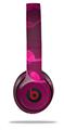 WraptorSkinz Skin Decal Wrap compatible with Beats Solo 2 and Solo 3 Wireless Headphones Bokeh Music Hot Pink (HEADPHONES NOT INCLUDED)