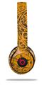 WraptorSkinz Skin Decal Wrap compatible with Beats Solo 2 and Solo 3 Wireless Headphones Folder Doodles Orange (HEADPHONES NOT INCLUDED)