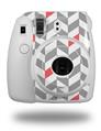 WraptorSkinz Skin Decal Wrap compatible with Fujifilm Mini 8 Camera Chevrons Gray And Coral (CAMERA NOT INCLUDED)