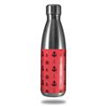 Skin Decal Wrap for RTIC Water Bottle 17oz Nautical Anchors Away 02 Coral (BOTTLE NOT INCLUDED)
