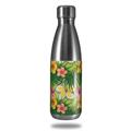 Skin Decal Wrap for RTIC Water Bottle 17oz Beach Flowers 02 Sage Green (BOTTLE NOT INCLUDED)