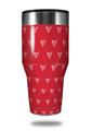 Skin Decal Wrap for Walmart Ozark Trail Tumblers 40oz Hearts Red On White (TUMBLER NOT INCLUDED) by WraptorSkinz