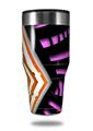 Skin Decal Wrap for Walmart Ozark Trail Tumblers 40oz - Black Waves Orange Hot Pink (TUMBLER NOT INCLUDED) by WraptorSkinz