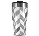 WraptorSkinz Skin Wrap compatible with 2017 and newer RTIC Tumblers 30oz Chevrons Gray And Charcoal (TUMBLER NOT INCLUDED)