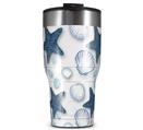 WraptorSkinz Skin Wrap compatible with 2017 and newer RTIC Tumblers 30oz Starfish and Sea Shells White (TUMBLER NOT INCLUDED)
