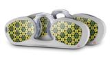 Decal Style Vinyl Skin Wrap 2 Pack for Nooz Glasses Rectangle Case Daisies Yellow (NOOZ NOT INCLUDED) by WraptorSkinz