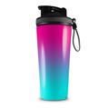 Skin Wrap Decal for IceShaker 2nd Gen 26oz Smooth Fades Neon Teal Hot Pink (SHAKER NOT INCLUDED)
