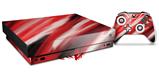 Skin Wrap for XBOX One X Console and Controller Paint Blend Red