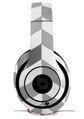 WraptorSkinz Skin Decal Wrap compatible with Beats Studio 2 and 3 Wired and Wireless Headphones Chevrons Gray And Charcoal Skin Only (HEADPHONES NOT INCLUDED)