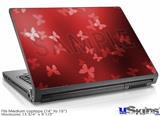 Laptop Skin (Medium) - Bokeh Butterflies Red