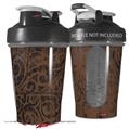 Decal Style Skin Wrap works with Blender Bottle 20oz Folder Doodles Chocolate Brown (BOTTLE NOT INCLUDED)