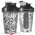 Decal Style Skin Wrap works with Blender Bottle 20oz Folder Doodles White (BOTTLE NOT INCLUDED)