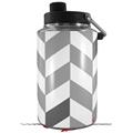 Skin Decal Wrap for Yeti 1 Gallon Jug Chevrons Gray And Charcoal - JUG NOT INCLUDED by WraptorSkinz