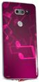 Skin Decal Wrap for LG V30 Bokeh Music Hot Pink