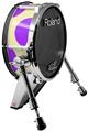 Skin Wrap works with Roland vDrum Shell KD-140 Kick Bass Drum Kearas Polka Dots Purple On Cream (DRUM NOT INCLUDED)