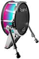 Skin Wrap works with Roland vDrum Shell KD-140 Kick Bass Drum Smooth Fades Neon Teal Hot Pink (DRUM NOT INCLUDED)