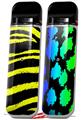 Skin Decal Wrap 2 Pack for Smok Novo v1 Zebra Yellow VAPE NOT INCLUDED
